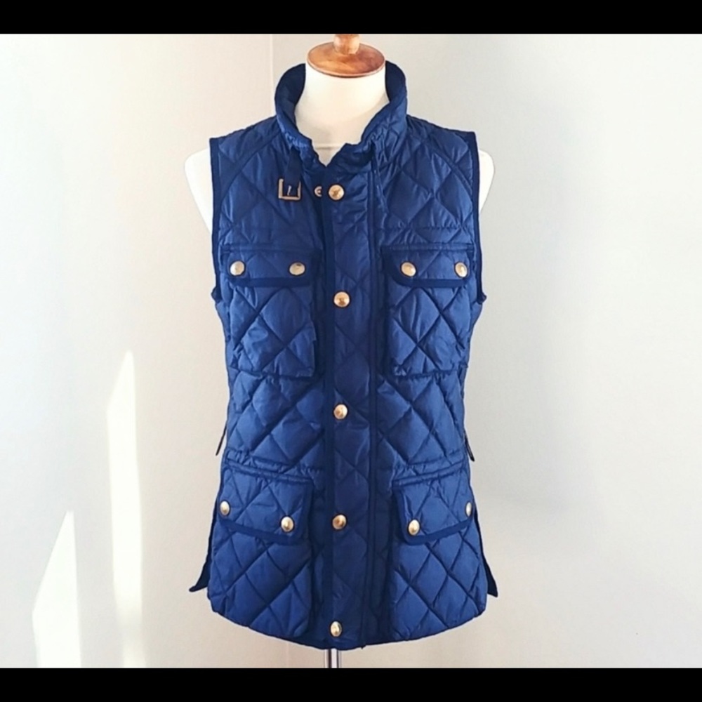 POLO RALPH LAUREN Navy Blue Quilted vest